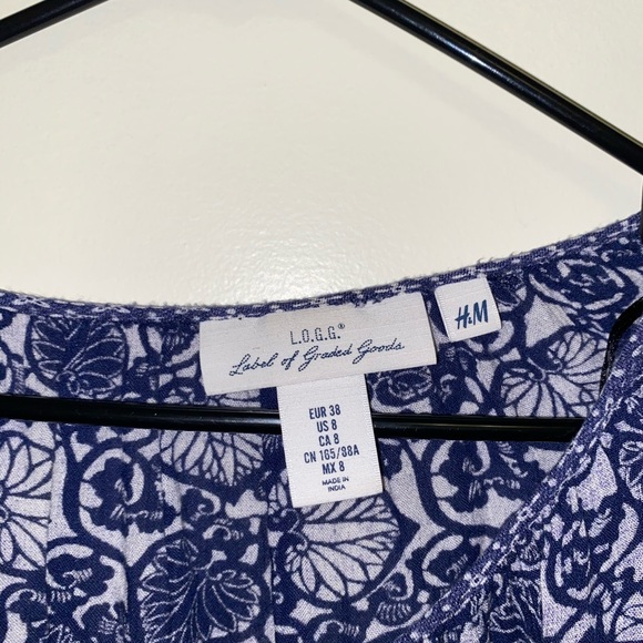 Patterned Long Sleeve Tunic Blouse - Picture 5 of 5